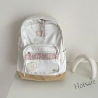 【hot sale】●₪ C16 ins Korean niche design floral patchwork backpack large capacity student schoolbag student cute backpack himawari backpack vintage backpack literary backpack waterproof school bag