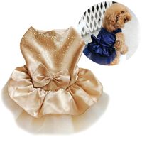 Cute Dog Dresses Pet Puppy Bowknot Gauze Skirt Sequin Princess Clothes Apparel Dog Supplies Clothing Shoes Accessories Costumes