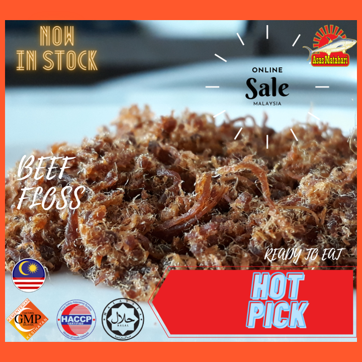 [Ready Stock] Beef Floss Serunding Daging Premium (1KG) (500) (80G