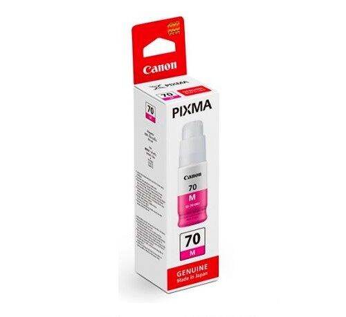 หมึกเติม-canon-bottle-gi-70-magenta-สีชมพู-ของแท้-100-สำหรับ-printer-pixma-gm2070-canon-pixma-g5070-canon-pixma-g6070