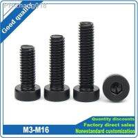 1/10Pcs M3 M4 M5 M6 M8 M10 M12 M16 Grade 8.8 Steel Black Allen Hex Hexagon Socket Thin Short Profile Cap Head Screw Bolt DIN7984