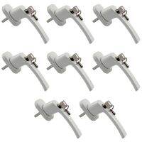 8 Window Handles, Shaft Length 35 mm, Lockable Window Handles in the Tilted, Child Safety Window Closed Window Lock