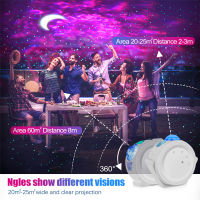 Smart Star Projector 3in1 Night Light Nebula Lamp Sky Starry Projector 6 Colors Ocean Voice Music Control LED Lamp for Kids Gift