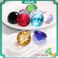 OKDEALS 30mm DIY การตกแต่งบ้าน ตกแต่งงานปาร์ตี้ อุปกรณ์จัดงานแต่งงาน ลูกปาโต๊ะ ชัดเจน คริสตัล ไดมอนด์