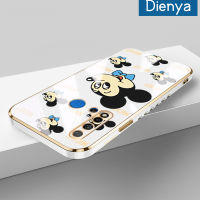 Dienya เคสสำหรับ Huawei Nova 5i P20 Lite 2019เคสการ์ตูนแฮปปี้มิกกี้ใหม่กรอบสี่เหลี่ยมเคลือบพื้นผิวเคสซิลิกาเจลนิ่มกันกระแทกเคสมือถือฝาครอบป้องกันเลนส์กล้องถ่ายรูป