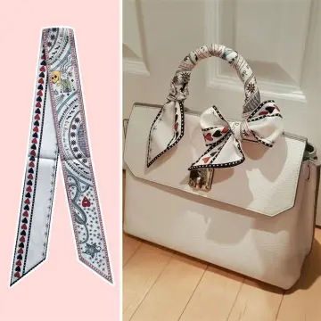 1 Piece Twilly Scarf for Bag 2022 New Korean Plants and Flowers Ladies  Ribbon Twill Scarf Tie Bag Handle
