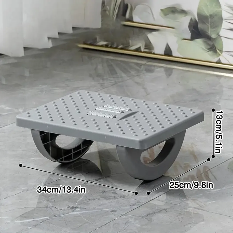 under Desk Footrest, Foot Stool with Massage Texture, Can Swing