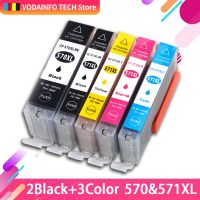 คอมไพล์5สีสำหรับ Canon PGI 570 CLI 571ตลับหมึก XL สำหรับ Canon Pixma MG5750 MG5751 MG5752 MG5753 MG6850 MG6853 MG7750