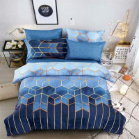 Duvet Cover Set Queen King Size Bedding Set Luxury Home Decorate Rolny Gold Line Geometric Diamond Color Quilt Cover