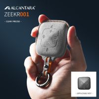 Alcantara เคสนิ่มสำหรับ ZEEKR 001เคสกุญแจบลูทูธชุดกุญแจรถอัจฉริยะรถยนต์อุปกรณ์เสริมเคสกุญแจรถยนต์ชั้นยอด