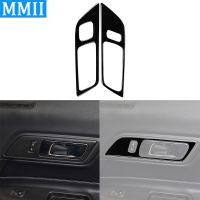 ۞ For Ford Mustang 2015-2020 Piano Black Inside Door Handle Panel Trim Cover Car Interior Retrofit Accessories Decoration Sticker