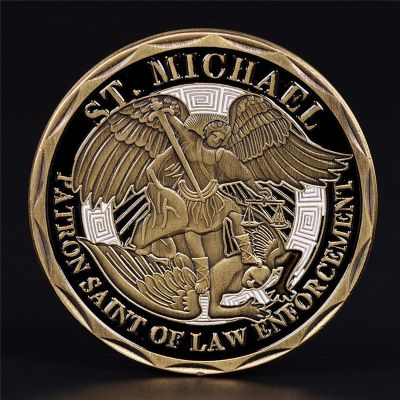 【CC】◐❒❇  1pcs Michael Officer Badge Patron Commemorative Coin Approx.4cm/1.57in Favors
