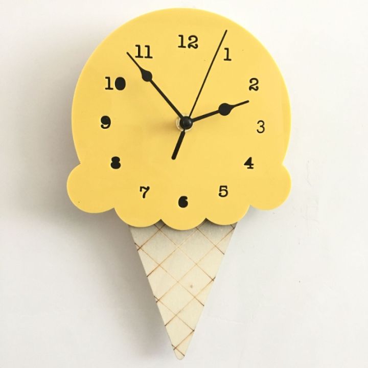 ice-cream-clock-ins-nordic-household-cartoon-silent-clock-wall-decoration-childrens-room-clock-soft-decoration-clock-wall