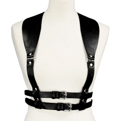 2020 brand leather punk belts for women Metal popular leather suspenders Corset female Harness slimming Waist straps Rivet Belt