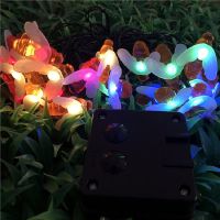 Waterproof Outdoor Cute Honey Bee LED Fairy String Lights Solar Bee Light  Christmas Garland Lights For Garden Fence Patio