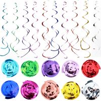 6pcs Swirl wind spiral hanging decoration wedding birthday party scene layout hanging decoration wall decoration hanging sequins