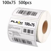 Thermal paper 100x75 (500แผ่น) สำหรับปริ้น ใบปะหน้า พัสดุฉลากสินค้าต่างๆ100*75