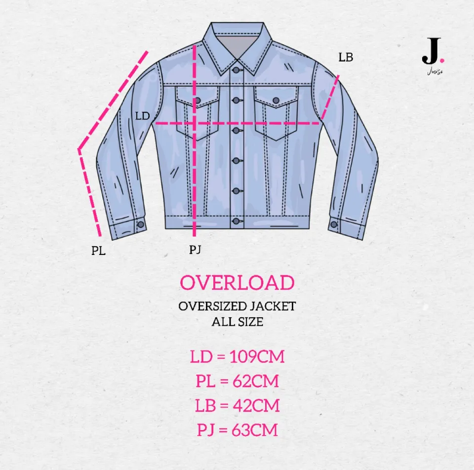 Aggregate 170+ jean jacket size chart jtcvietnam.edu.vn