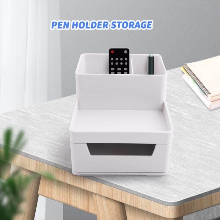 pen-holder-for-desk-plastic-pencil-organizer-holder-cute-pen-organizer-storage-with-drawer-perfect-gift-for-office