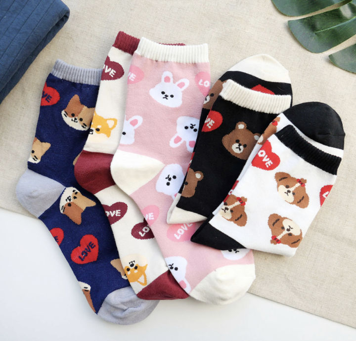 Korean Socks - Animal Food Scattered Socks - Iconic Socks | Lazada PH