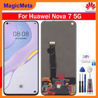 MagicMeta จอ OLED 6.53นิ้วของแท้สำหรับ Huawei Nova 7 5G JEF-AN20 JEF-NX9 JEF-AN00/Honor 30 BMH-AN10 BMH-AN20หน้าจอ LCD อะไหล่สำหรับ Huawei Nova 7 5G/Honor 30