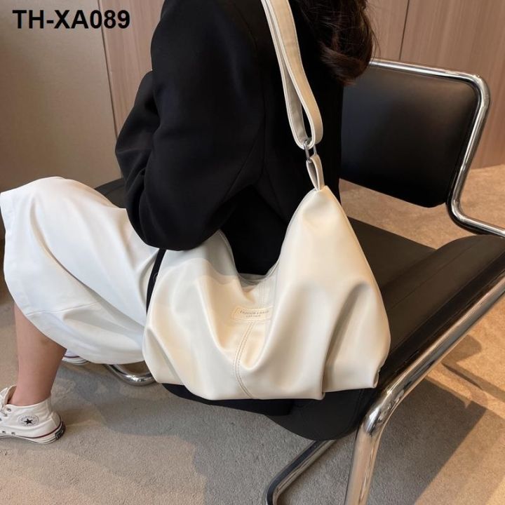 the-new-2023-soft-leather-personality-one-shoulder-tote-bags-fold-contracted-inclined-bag-handbag-japanese-korean-pure-and-fresh