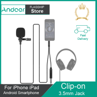 Andoer EY-510Aมินิแบบพกพาคลิปบนปกจักรยานคอนเดนเซอร์ไมค์สายไมโครโฟนสำหรับiPhone iPad Androidมาร์ทโฟนDSLRกล้องคอมพิวเตอร์พีซีแล็ปท็อป