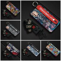 protective cartoon Phone Case For MOTO G9 Plus Fashion Design Soft Waterproof Phone Holder Lanyard TPU Kickstand Cute