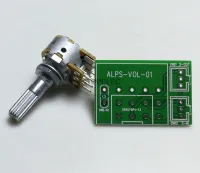 1pc Japan ALPS RK16 50KAX2/100KAX2 Volume LOG Stereo Potentiometer 2-gang Dual 50K/100K Knurled Shaft PCB