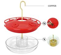 =., สินค้าใหม่ข้ามพรมแดน Hummingbird Feeder เครื่องป้อนนกแบบแขวนเครื่องป้อนนกสวนสีแดงพร้อมตะขอ