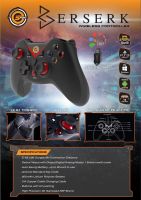 joy stick neolution JOY จอยสติ๊กแบบไร้สาย รุ่น berserk New 2022 neolution berserk wireless controller PC / PS3 / Android Wireless