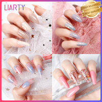 LIARTY เล็บปลอมกดบนเล็บเทียมเล็บเคล็ดลับพร้อมกาวสติ๊กเกอร์ Faux Ongles ของขวัญที่ไม่มีของ [Q]