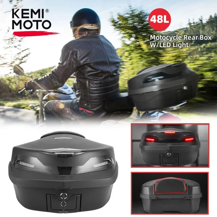 Kemimoto Universal L Secure Latch Motorcycle Rear Cargo Trunk