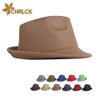 CHRLCK New Fashion Men Fedoras Womens Fashion Jazz Hat Summer Spring Black Woolen Blend Cap Outdoor Casual Hat Free Shipping