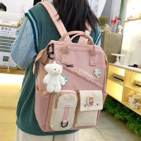 2021 Pink Purple Backpack Women Waterproof Candy Colors Backpacks Fancy High School Bags for Teenage Girl Cute Travel Rucksack