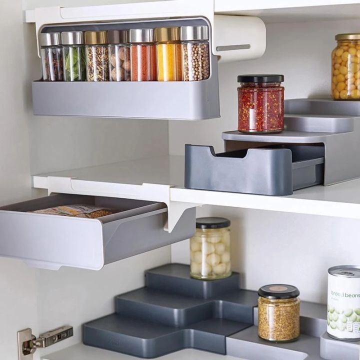 kitchen-storage-rack-wall-mount-spice-rack-seasoning-bottle-plastic-clip-rack-cabinet-door-hooks-jar-spice-holder-kitchen-tools