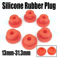 1-5 Buah 13Mm-31.3Mm Tutup Karet Silikon Merah Penutup Plug Lubang Tipe T Sumbat Karet Penyumbat Segel Gasket Snap-On