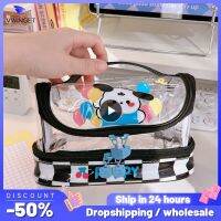 【CC】△¤☎  1 5PCS Ins Kawaii Cartoon Double-layer Protable Stationery Storage Student Supplies