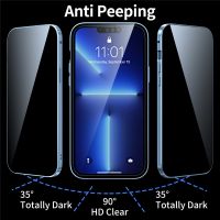 ☫ For iPhone 12 13 Pro Max Case Megnetic Metal Glass Protect Privacy Case Shockproof Full Cover For iPhone 13 Mini 12 Pro Max Case