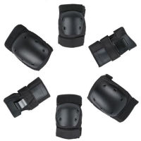 6 pieces Pads Elbow Wrist Knee Pad for Outdoor Sports Protective Kit Inline Speed Skating Racing Cycling Skateboard S M L XL400g