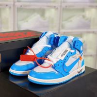 2023 Original Off-White x J 1 R OG “UNC” High Cut Basketball Shoes Casual Sneakers for Men Women