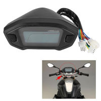 Universal รถจักรยานยนต์ดิจิตอลสีสันสดใส LCD Speedometer เครื่องวัดระยะทางเครื่องวัดวามเร็ว W/เซ็นเซอร์ความเร็ว