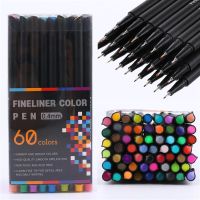 Colored Fine Liner Pen Set Journal Markers Pen 0.4mm Micron Fineliners Drawing Sketch Marker Tiralineas Art Markers Brashpen