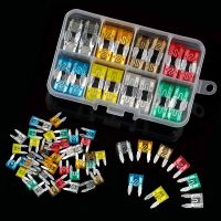 80Pcs Mini Standard Blade Fuses Set for 2/5/7.5/10/15/20/25/30 AMP Automotive Car Boat Truck Blade Fuse Assortment Kit Fuses Accessories