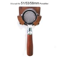 Coffee Filter Tamper Rack Wooden Coffee Bottomless Portafilter Wall Rack 51/53/54/58mm Coffee Filter Holder Cafe Accessories