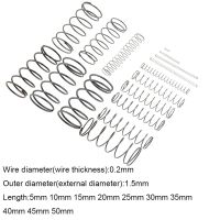 ✴✳✟ 20PCS 0.2x1.5x5-50mm Spring Steel Small Compression Release Mechanical Return Spring Pressure Spring OD 1.5mm 0.2x1.5x5-50mm