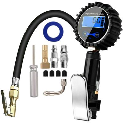 Digital Tire Inflator Pressure Gauge Accessories Air Compressor Pump LCD Display LED Backlight Vehicle Tester Monitoring Manometro
