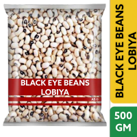 Lobiya Safed (Black Eye Beans) ถั่วตาดำอินเดีย 500g         CODE:  NV