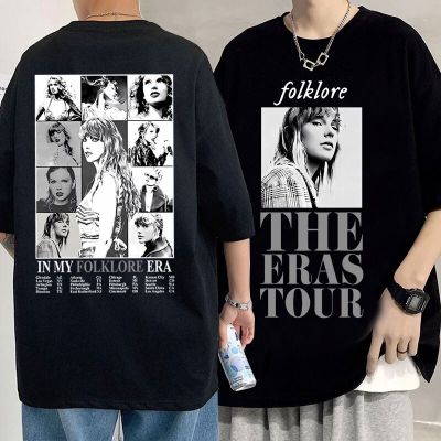 Taylor The Eras Tour In My Folklore Era T Shirts Men Women Fashion  Oversized T-shirt Womens Loose Tees High Quality Male Tops
