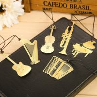 [NEW EXPRESS]☸♠ 1PC Cute Gold Metal Bookmark Fashion Music Piano Guitar For Book Creative Gift Korean Stationery